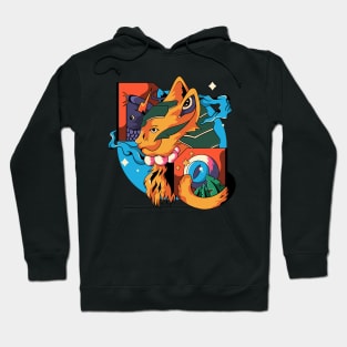 Psychedelic Samurai Cat Hoodie